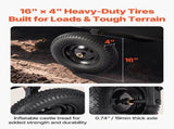 Garden Utility Trailer, 10 Cu. Ft 227 kg, ATV UTV Hauling Trailer, Tow Behind Poly Dump Cart with V952-HYTCHSSL10CUFU8JW001V0