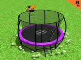 Kahuna Trampoline 8 ft with Basketball Set - Purple TRA-KAH-08-PU-BB