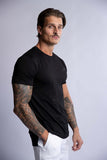 HARD HITTERS SLIM FIT COTTON TEE BLACK SMALL V697-SLIM-FIT-COTTON-TEE-BLACK-SMALL