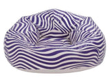 Inflatable Chair PVC Wave Strip Pattern Ergonomic Desig Minimalism Inflatable Beanbag Chair Blue V1294-YM0901-3116240034711