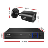UL-TECH 1080P Security Camera System 4CH DVR with 4 CCTV Square Cameras CCTV-4C-4S-BK