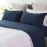 Ramesses Jeans Pebble Wash Linen Look Alternative Sheet Set King V442-KIT-SHEETS-PEBBLEWASHLINEN-JEANS-KI