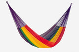 Mayan Legacy Single Size Cotton Mexican Hammock in Rainbow Colour V97-3M RAINBOW