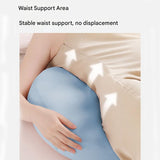 Grey Memory Foam Pregnancy Pillow for Side Sleeping, Adjustable Maternity Belly and Back V888-ELOSUNG54142
