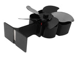 Heat Powered Fireplace Fan Black Stove Fan 5 Blades Thermal Power High Temperature Proof Eco V1294-YM3113220250611-0421
