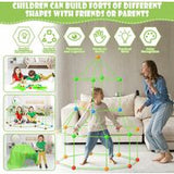 174 Pieces Plus a Tent Building Kit for Kids Glow in Dark Air Fort Building Toys V1237-ZY-203-0435