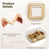 24PCS Wooden Canvas Stretcher Bars Kit with Thumbtacks, Storage Box & Tacks Remover, Oil Painting V1369-AZ3-W-08734