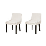 Artiss Dining Chairs Set of 2 Corduroy Wooden Beige BA-K-DIN-01-FA-BGX2