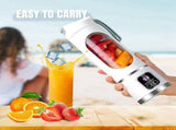 USB Rechargeable Portable 8 Blade Mini Ice Crusher with Digital Display 3 Modes Portable V1366-AZ2-W-21673