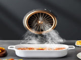 Portable Desktop Extractor Hood, Low Noise Adjustable Height Range Hood for Indoor BBQ Hotpot Studio V1237-ZY-917-016