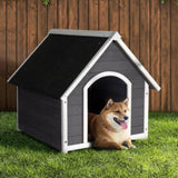 i.Pet Dog Kennel Wooden Large House Outdoor Indoor Puppy Pet Cabin Weatherproof XL PET-GT-DH3L-GW