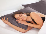 MULBERRY SILK PILLOW CASE TWIN PACK - SIZE 51X76CM - CHARCOAL ABM-202025