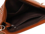 Black Trendy Rivet Fringe Shoulder Bag Large Capacity Soft Leather Handbag for Women, Perfect for V888-ELOSUNG13833