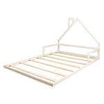 Pine Wood Floor Bed House Frame for Kids and Toddlers V63-849601