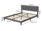 Levede Bed Frame Upholstered Platform Mattress Base Queen BF1078-Q-AU