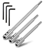 Bit Extension for 3/8Inch Round Shank, High-Carbon Steel Wood Spade Drill Bit Extender 3PCS V1369-AZ3-W-12783