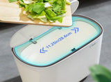 Pop Up Lid Trash Can, Narrow Body Small Trash Bin with Removable Bucket for Bathroom Kitchen Office, V1192-AZ-W-30019