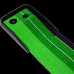 Indoor Practice Putting Green 2.5m Mat Inclined Ball Return Fake Grass 2 Holes V63-832861