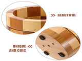 Wooden Kitchen Utensil Holder and Silverware Organizer with Multi-Compartment Countertop Storage Set V1370-AZ4-11781