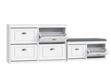 Artiss Shoe Cabinet Bench Set Flip Drawer Hallway Living Room White FUR-S-SHOE-BEN-WH