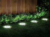 Solar Ground Lights,8 LED Solar Powered Disk Lights Outdoor Waterproof Garden Landscape Lighting for V1192-AZ-W-16258