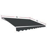 Outdoor Folding Arm Awning Retractable Sunshade Canopy Grey 5.0m x 3.0m V63-842811