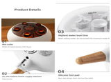 Jellyfish Smoke Ring Aroma Diffuser Humidifier, 7 Color Crack Night Light, Remote Control Timer V1265-AU-168-BAI