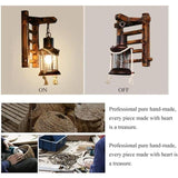 Vintage Industrial Wall Light Iron Metal Bamboo Outdoor Wall Lamp V1237-ZY-522-0030
