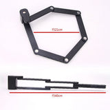 Adjustable Folding Bike Lock Anti Theft Cycling Padlock for Outdoor Use V1192-AZ-W-23881
