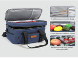 Khaki 23L Extra Large Insulated Cooler Bag with Double Layers - Perfect for Camping, Picnics, and V888-ELOSUNG21916