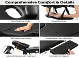 Zenses Massage Table 55cm Portable 2 Fold Aluminium Beauty Bed Black MT-ALUM-2FOLD-BK-55