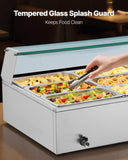 Commercial Food Warmer, 1500W Electric Stainless Steel Steam Food Warmer with Glass Cover, 9-Pan V952-SYSPBWQ913FS5WYYO002V3