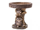 Resin Raccoon Birdbath Polyresin Antique Garden Bird Bath for Home Garden Yard V1370-AZ4-15864