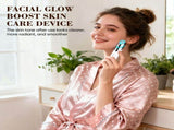 Advanced 4-in-1 Facial Device, Microcurrent Face Massager with Heat Therapy & Vibration, LED Light V1107-110-23204