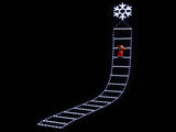 Jingle Jollys Christmas Ladder Lights Santa 3.4m 328LED Hanging Decor Cool White XMAS-MOT-D-LADDER-WH