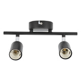 Flush Mount Ceiling Track Light Holder 2 Light Rotating Adjustable Lampholder for E27 Bulb LED Bulbs V1294-YM0703-3119230081411