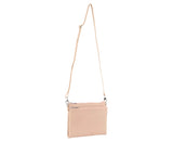 Pierre Cardin Ladies Cross Body Bag Leather Clutch Shoulder Sling Womens - Blush V563-PC2854-BLUSH