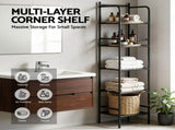 Artiss 2X Floor Standing Corner Shower Caddy 5 Tier Bathroom Organizer Black BSR-A-5T-142HX2
