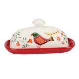 Food Container Butter Plate with Lid Kitchen Tableware Cheese Dish Ceramic Butter Box wi V1369-AZ3-W-15365
