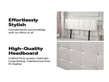 PU Leather Double Bed Deluxe Headboard Bedhead - White V63-768235