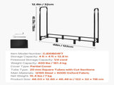 Firewood Rack with Waterproof Cover, 1.22m Outdoor Firewood 1/4 Cord Storage Metal Log V952-HWDCJ4FT20MMXR42A001V0