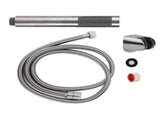 3Pcs/Set Stainless Steel Hand Shower Brushed Round Single Shower Head with Hose Fixed Holder V1294-YM0714-3112210093011