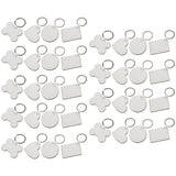 36Pcs Sublimation Blank Keychain Plated Silver Mdf Heat Transfer DIY Key Holder Set V1369-AZ3-W-16920