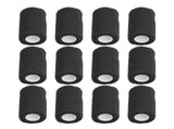 12Pcs Bandage Wrap Natural Latex Elastic Self Adhesive Wrap for Cows Dogs Horses 10cm Black V1294-YM0523-3111220104716