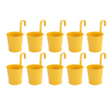 10Pcs Hanging Flower Pots with Removable Hooks Outdoor Indoor Plants Metal Buckets Wall Fence Home V1294-YM0901-3111240243111