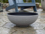 Grey Plastic Hydroponic Planter Bowl, Water Resistant Garden Planter for Outdoor and Indoor Use V1369-AZ3-W-21649