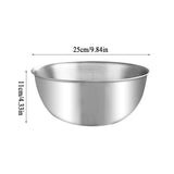 3-Piece Thickened Stainless Steel Mixing Bowl Set, 2000ml, 1200ml, and 700ml with Measurement Marks, V1370-AZ4-17200
