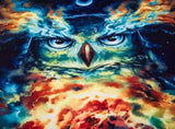 3pcs/set Special Owl Pattern Moon Milky Way Duvet Cover Pillow Cases Bedding Set V1294-YM0901-JY28752-01