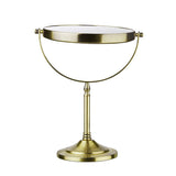Tabletop Mount Vanity Round Mirror, 1X/5X Magnification, Iron, 7.2"L x 4.92"W, Gold coated V1192-AZ-W-17169