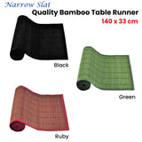 Narrow Slat Bamboo Table Runner 140 x 33cm Green V442-JTC-TABLER-BAMBOOCOL3G-GREEN-RE